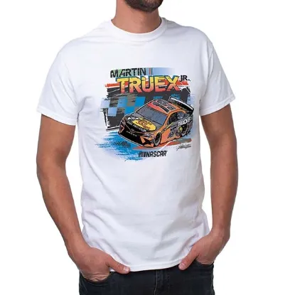 Picture of NASCAR Mens Classic Crew Tee - Martin Truex Jr - 2 White by DelSol for Men - 1 Pc T-Shirt (L)