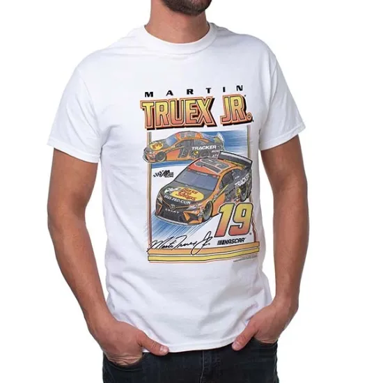 Picture of NASCAR Mens Classic Crew Tee - Martin Truex Jr - 8 White by DelSol for Men - 1 Pc T-Shirt (S)