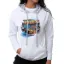 Picture of NASCAR Hooded Sweatshirt - Martin Truex Jr - 2 White by DelSol for Women - 1 Pc T-Shirt (XL)