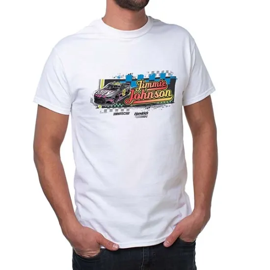Picture of NASCAR Mens Classic Crew Tee - Jimmie Johnson - 6 White by DelSol for Men - 1 Pc T-Shirt (XL)