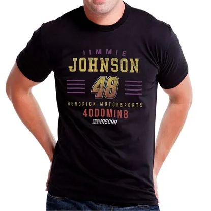 Picture of NASCAR Mens Classic Crew Tee - Jimmie Johnson - 2 Black by DelSol for Men - 1 Pc T-Shirt (2XL)