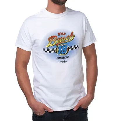 Picture of NASCAR Mens Classic Crew Tee - Kyle Busch - 11 White by DelSol for Men - 1 Pc T-Shirt (S)