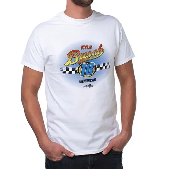 Picture of NASCAR Mens Classic Crew Tee - Kyle Busch - 11 White by DelSol for Men - 1 Pc T-Shirt (2XL)