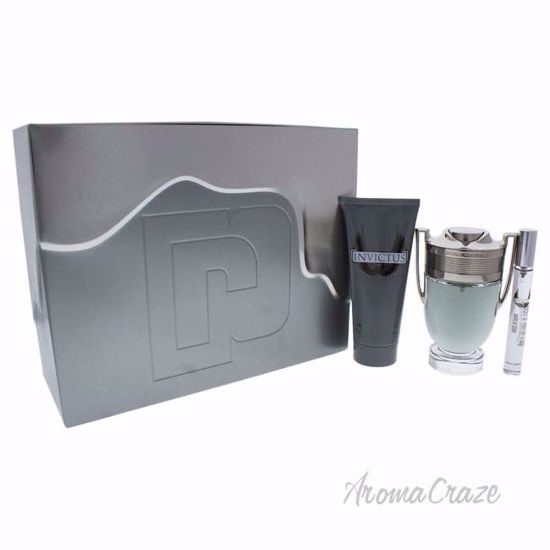 Invictus by Paco Rabanne for Men - 3 Pc Gift Set 3.4oz EDT S