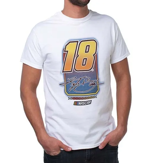Picture of NASCAR Mens Classic Crew Tee - Kyle Busch - 10 White by DelSol for Men - 1 Pc T-Shirt (XL)
