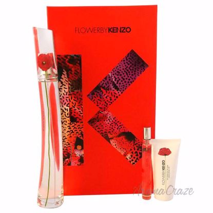 Flower by Kenzo for Women - 3 Pc Gift Set 3.3oz EDP Spray, 0