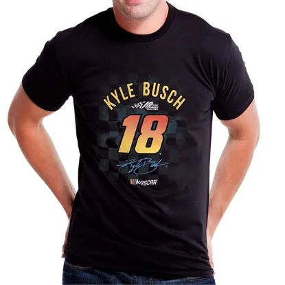 Picture of NASCAR Mens Classic Crew Tee - Kyle Busch - 2 Black by DelSol for Men - 1 Pc T-Shirt (XL)