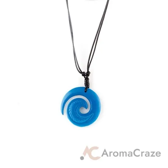 Picture of Color-Changing Necklace - Swirl - White to Blue by DelSol for Women - 1 Pc Necklace