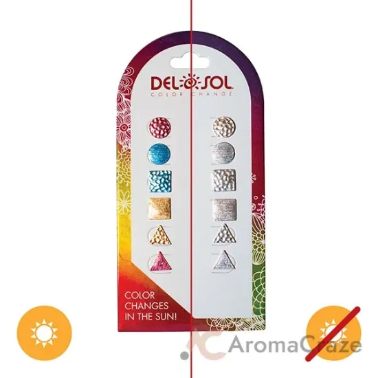 Picture of Color-Changing Earrings - Geometric by Delsol for Women - 6 Pair Earrings