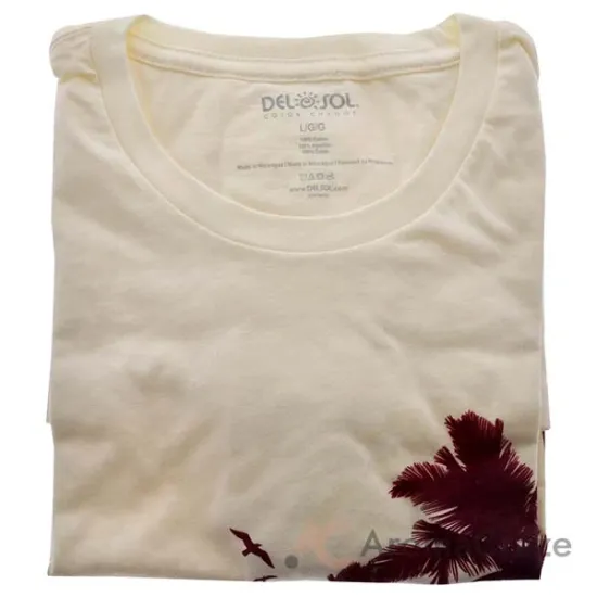 Picture of Womens Boyfriend Tee - Palms And Floral Sunset by Delsol for Women - 1 Pc T-Shirt (L)