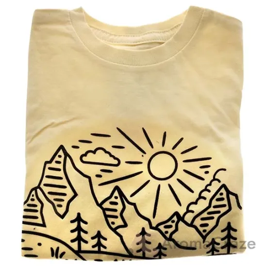 Picture of Kids Crew Tee - Fish Scene - Natural by DelSol for Kids - 1 Pc T-Shirt (YXS)