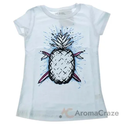Picture of Kids Premium Crew Tee - Pineapples - Ice Blue by DelSol for Kids - 1 Pc T-Shirt (YXS)
