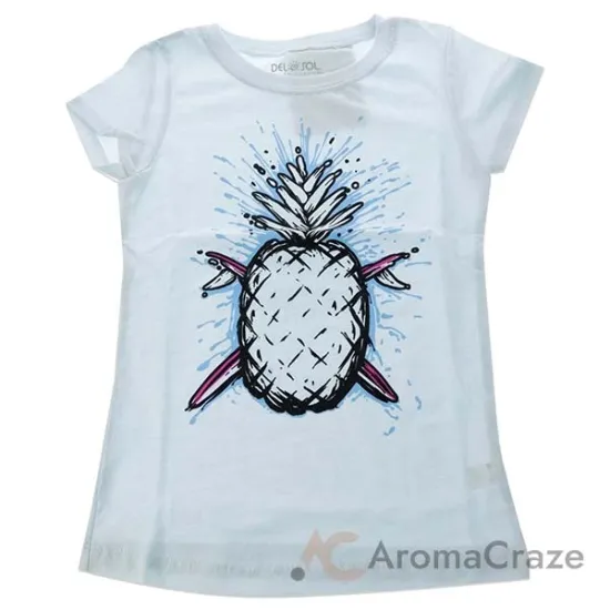 Picture of Kids Premium Crew Tee - Pineapples - Ice Blue by DelSol for Kids - 1 Pc T-Shirt (YXS)