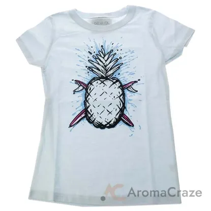 Picture of Kids Premium Crew Tee - Pineapples - Ice Blue by DelSol for Kids - 1 Pc T-Shirt (YM)