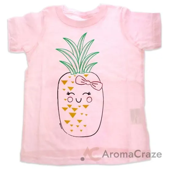Picture of Girls Crew Tee - Blushing Pineapples - Balerina by DelSol for Kids - 1 Pc T-Shirt (2T)