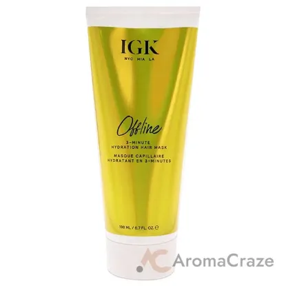 Picture of Offline 3 Minute Hydration Hair Mask by IGK for Unisex - 6.7 oz Masque