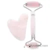 Picture of Anti-Ageing Facial Massage Tools by Cult51 for Unisex - 2 Pc Pure Rose Quartz Roller, Gua Sha Tool