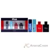 Picture of Fila Variety Set by Fila for Men - 4 Pc Mini Gift Set 0.25oz Fila EDT Spray, 0.25oz Fila Fresh EDT Spray, 0.25oz Fila Black EDT Spray, 0.25oz Fila Red EDT Spray