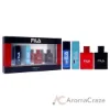 Picture of Fila Variety Set by Fila for Men - 4 Pc Mini Gift Set 0.25oz Fila EDT Spray, 0.25oz Fila Fresh EDT Spray, 0.25oz Fila Black EDT Spray, 0.25oz Fila Red EDT Spray
