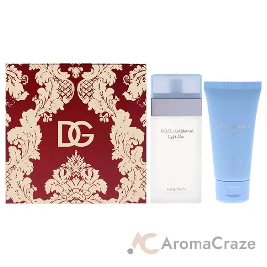 Picture of Light Blue by Dolce and Gabbana for Women - 2 Pc Gift Set 1.7oz EDT Spray, 1.7oz Refreshing Body Cream