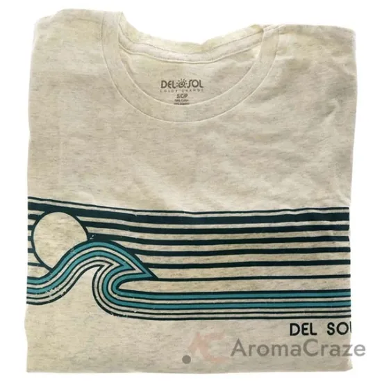 Picture of Men Crew Tee - Sunset Wave - Grey by DelSol for Men - 1 Pc T-Shirt (S)
