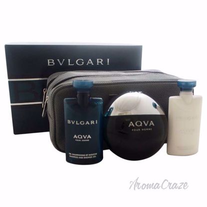 Bvlgari Aqva by Bvlgari for Men - 4 Pc Gift Set 3.4oz EDT Sp