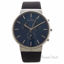 SKW6105 Chronograph Ancher Black Leather Strap Watch by Skag