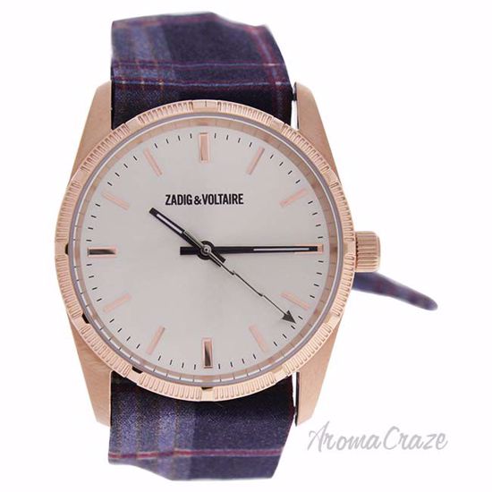 ZVF203 Rose Gold/Purple Multicolor Cloth Bracelet Watch by Z