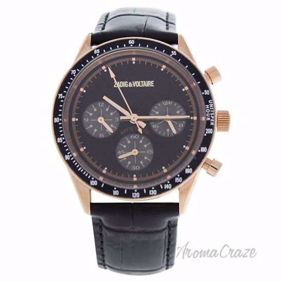 ZVM115 Master - Rose Gold/Black Leather Strap Watch by Zadig