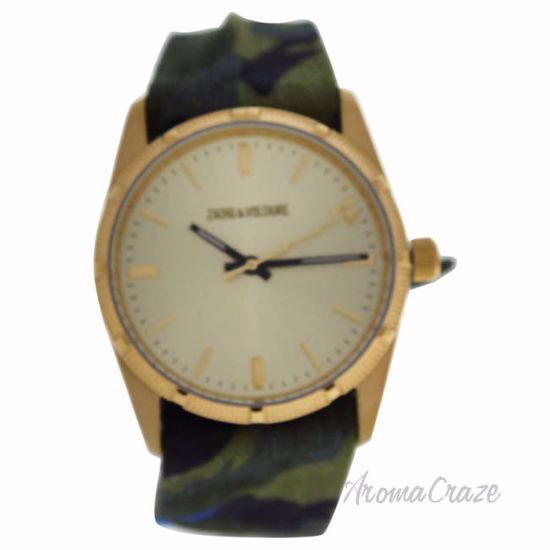 ZVF204 Gold/Green Multicolor Cloth Bracelet Watch by Zadig a