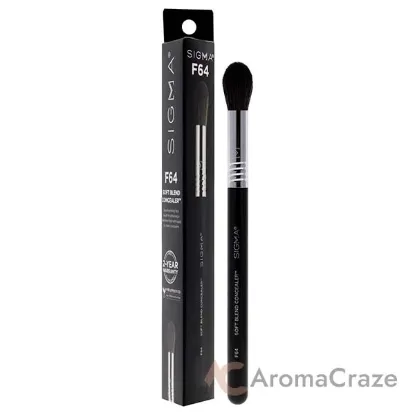 Picture of Soft Blend Concealer Brush - F64 Black-Chrome by SIGMA for Women - 1 Pc Brush
