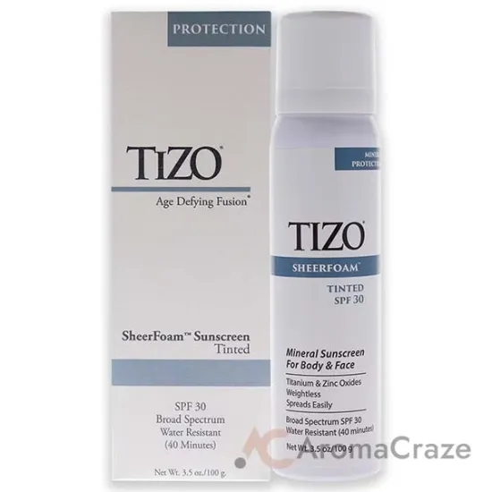 Picture of SheerFoam Body And Face Tinted SPF 30 by Tizo for Unisex - 3.5 oz Sunscreen