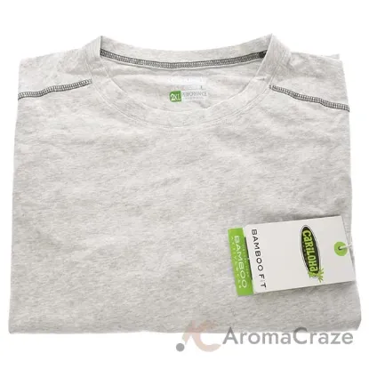 Picture of Bamboo Performance Crew T-Shirt - Light Heather Gray by Cariloha for Men - 1 Pc T-Shirt (2XL)