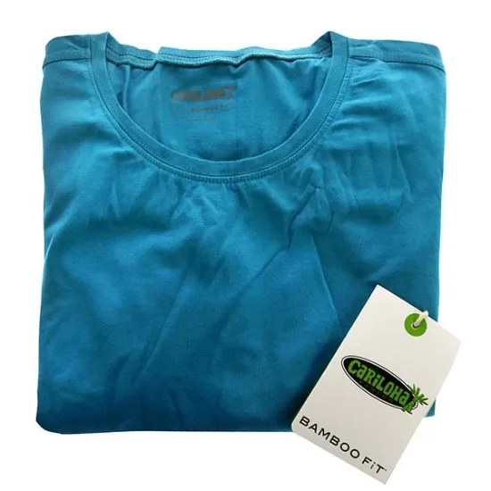 Picture of Bamboo Athletic Crew T-Shirt - Teal by Cariloha for Women - 1 Pc T-Shirt (L)