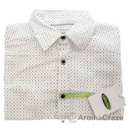 Picture of Bamboo Woven Button-Up - Navy-White Geometric by Cariloha for Men - 1 Pc T-Shirt (S)