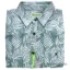 Picture of Bamboo Woven Button-Up Shirt - Ocean Green Foliage Print by Cariloha for Men - 1 Pc Shirt (M)