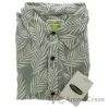 Picture of Bamboo Woven Button-Up Shirt - Ocean Green Foliage Print by Cariloha for Men - 1 Pc Shirt (L)