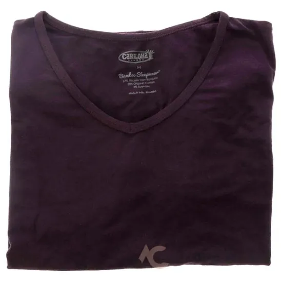 Picture of Bamboo Sleep Dolman V-Neck T-Shirt - Deep Violet by Cariloha for Women - 1 Pc T-Shirt (M)