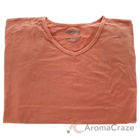 Picture of Bamboo Sleep Dolman V-Neck T-Shirt - Coral by Cariloha for Women - 1 Pc T-Shirt (S)
