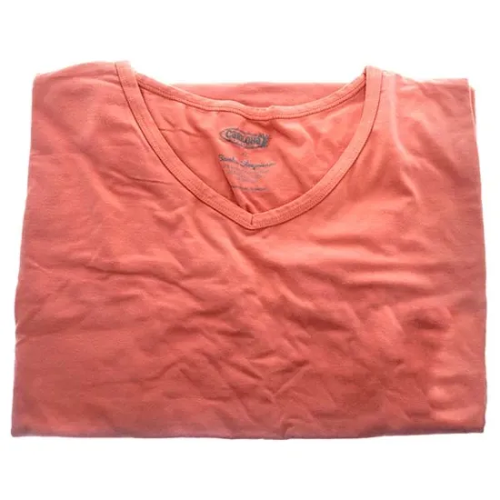 Picture of Bamboo Sleep Dolman V-Neck T-Shirt - Coral by Cariloha for Women - 1 Pc T-Shirt (XL)