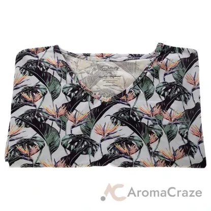 Picture of Bamboo Sleep V-Neck Shirt - Birds Of Paradise by Cariloha for Women - 1 Pc T-Shirt (S)