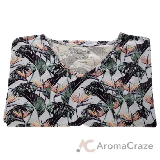 Picture of Bamboo Sleep V-Neck Shirt - Birds Of Paradise by Cariloha for Women - 1 Pc T-Shirt (S)