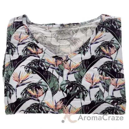 Picture of Bamboo Sleep V-Neck Shirt - Birds Of Paradise by Cariloha for Women - 1 Pc T-Shirt (XL)