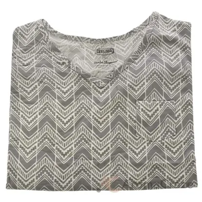 Picture of Bamboo Sleep V-Neck Shirt - Tribal Stripe by Cariloha for Women - 1 Pc T-Shirt (XS)