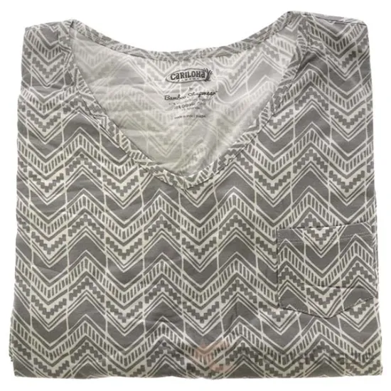 Picture of Bamboo Sleep V-Neck Shirt - Tribal Stripe by Cariloha for Women - 1 Pc T-Shirt (L)