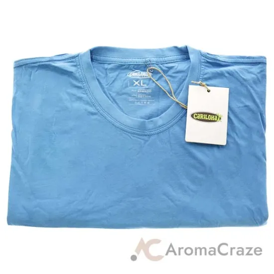 Picture of Bamboo Crew Tee - Caribbean Blue by Cariloha for Men - 1 Pc T-Shirt (XL)