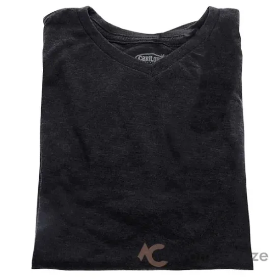 Picture of Bamboo V-Neck Tee T-Shirt - Charcoal Heather by Cariloha for Men - 1 Pc T-Shirt (S)