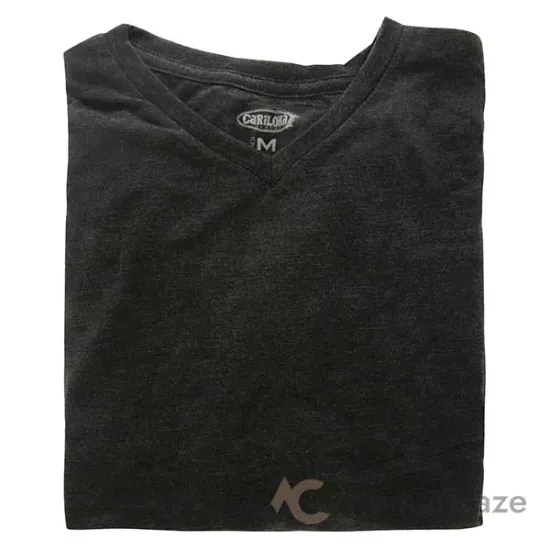 Picture of Bamboo V-Neck Tee - Charcoal Heather by Cariloha for Men - 1 Pc T-Shirt (M)