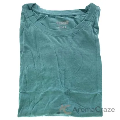 Picture of Bamboo Crew Tee - Tropical Teal Heather by Cariloha for Women - 1 Pc T-Shirt (2XL)