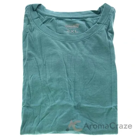 Picture of Bamboo Crew Tee - Tropical Teal Heather by Cariloha for Women - 1 Pc T-Shirt (2XL)